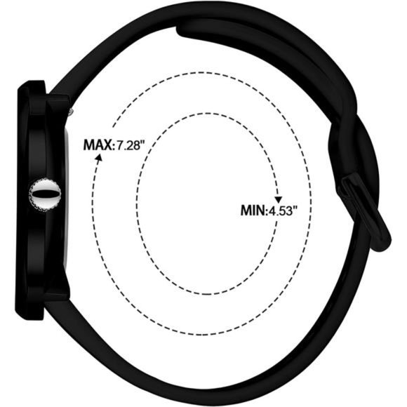 Large Face Easy to Read Watch with White Silicone Band, Water Resistant. - Picture 3 of 6